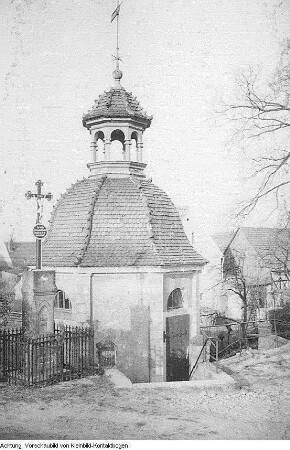 Ralbitz-Rosenthal, Schneeberg, Kirche mit Orgel, März 1952