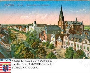 Friedberg, Kaiserstraße und Stadtkirche