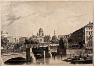 Blick auf die Schloßbrücke und den Lustgarten
