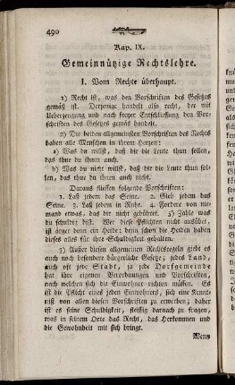 Kap. IX. Gemeinützige Rechtslehre