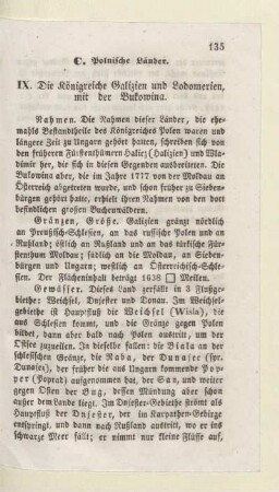 IX. Die Königreiche Galizien und Lodomerien, mit der Bukowina