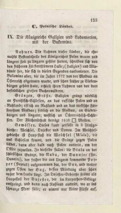 IX. Die Königreiche Galizien und Lodomerien, mit der Bukowina