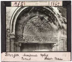 Bourges: Saint-Ursin, Portal, Tympanon