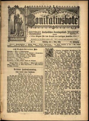 Erste Ausgabe vom Sonntag, den 06. März 1904.