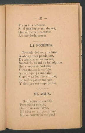 El agua.