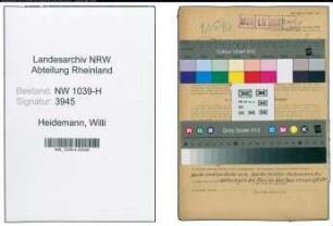 Entnazifizierung Willi Heidemann , geb. 30.03.1906 (Sattler)