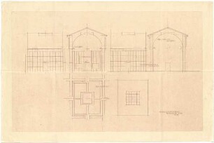Döllgast, Hans; München; Alte Pinakothek, Wiederaufbau - Ansichten; Grundrisse