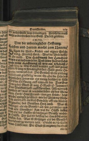 CXLVII. Von der unbetrieglichen Hoffnung. Hoffen und harren macht zum Narren/.