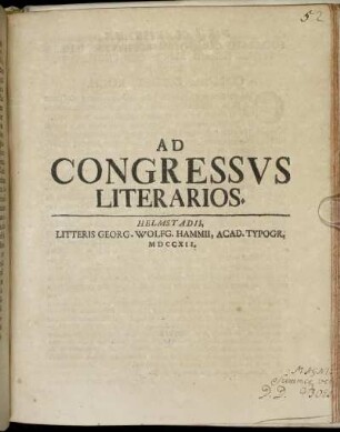 Ad Congressus Literarios