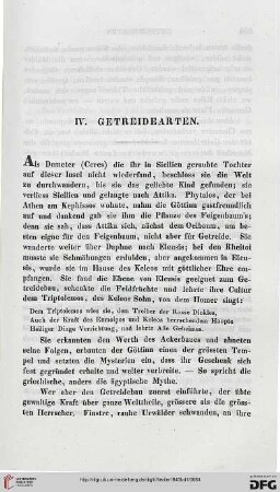 IV: Getreidearten