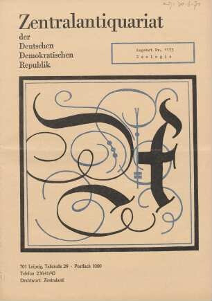 Nr. 1173: Zoologie