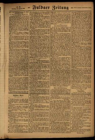 Zweite Ausgabe vom Samstag, den 22. Januar 1921.