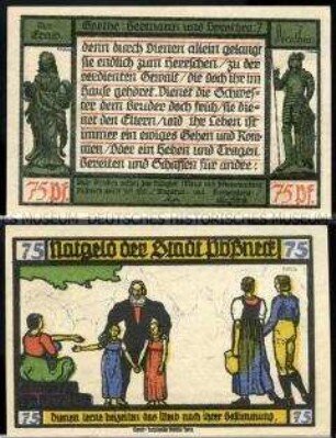Pößneck, Notgeldserie, 75 Pfennig
