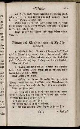 Sitten- und Klugheitslehren mit Sprüchwörtern