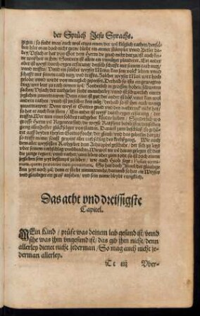 Das acht und dreissigste Capitel.