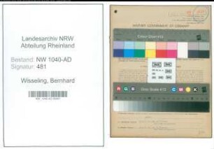 Entnazifizierung Bernhard Wisseling , geb. 04.07.1893 (Landwirt)