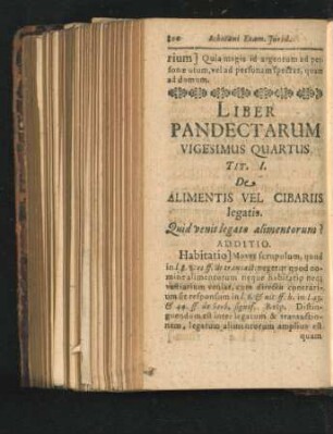 Liber Pandectarum [Trigesimus] Vigesimus Quartus.