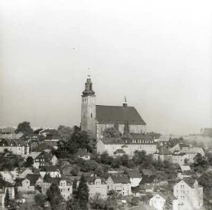Schneeberg. Stadtkern mit Stadtkirche von Südwest
