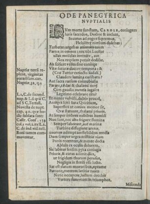 Ode Panegyrica Nuptialis