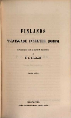 Bidrag till kännedom av Finlands natur och folk, 7. 1866