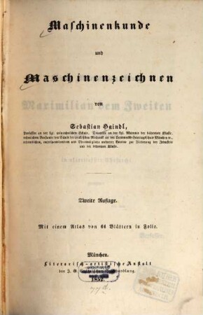 Maschinenkunde und Maschinenzeichnen