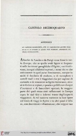 Capitolo decimoquarto: Appendice