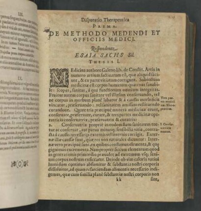 Dissertationes septem, De victus ratione in sanis et aegris