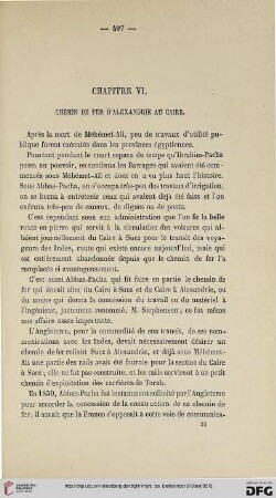 Chapitre VI: Chemin per d'Alexandrie au Caire