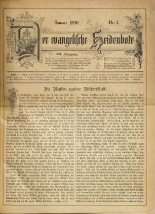 Der Evangelische Heidenbote : Monatsblatt der Evangelischen Missionsgesellschaft in Basel. 63. 1890