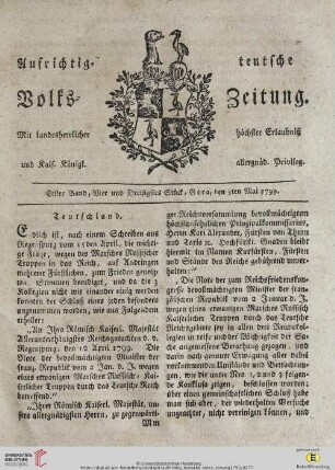 Erster Band. Vier und Dreißigstes Stück