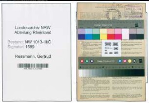 Entnazifizierung Gertrud Ressmann , geb. 02.10.1914 (Haendlerin)