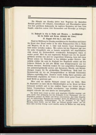 14. Ruhezeit in Sin-le-Noble und Waziers, Herbstschlacht bei La Bassée und Arras