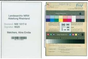 Entnazifizierung Aline Emilie Melchers , geb. 30.11.1904 (Kontoristin)