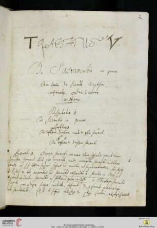 Tractatus quintus