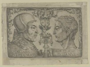 Doppelporträt von Papst Leo X. und seinem Bruder Giuliano de' Medici