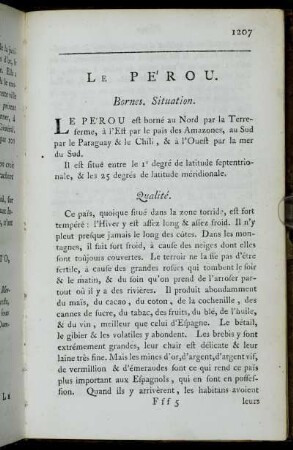 Le Pérou.