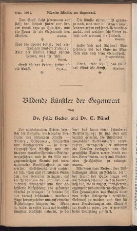 Bildende Künstler der Gegenwart