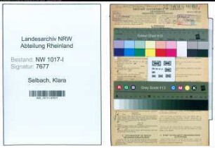 Entnazifizierung Klara Selbach , geb. 15.04.1898 ()
