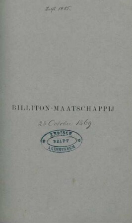 1873/74: Verslag over de Billiton Maatschappij aan het eind van het boekjaar