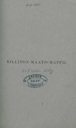 1873/74: Verslag over de Billiton Maatschappij aan het eind van het boekjaar