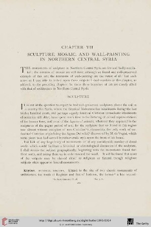 Chapter VII. Sculpture, Mosaic, and Wall-Painting in Northern Central Syria