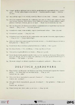 Delftsch aardewerk (Nr. 650-688)