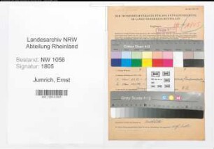 Entnazifizierung Ernst Jumrich , geb. 27.05.1896 (Kaufmann)