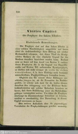 Viertes Capitel. Die Porphyre des linken Elbufers