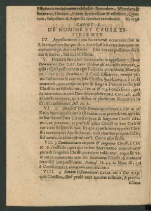 Caput I. De Nomine Et Causa Efficiente.