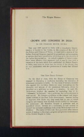 Crown and Congress in India