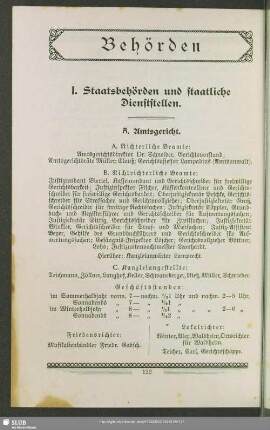 Behördenverzeichnis : Behörden