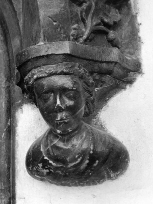 Konsolkopf : Konsolkopf (1401/1500). Mariahof, Pfarrkirche Sankt Maria, Chor