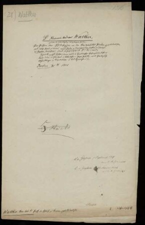 Brief von Heinrich Andreas Walther an August Hermann Francke