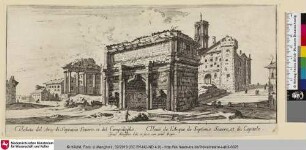Veuë de l'Arque de Septimo Seuere, et du Capitole